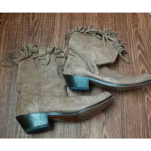 Durango Boot Beige Fringe RD5200 Western 9.5 M - Picture 4 of 9